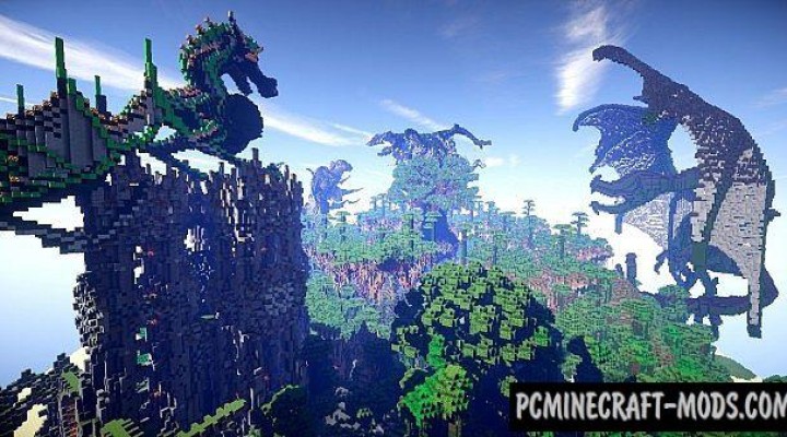 Dragon Survival - 3D Art, Terrain Map For Minecraft