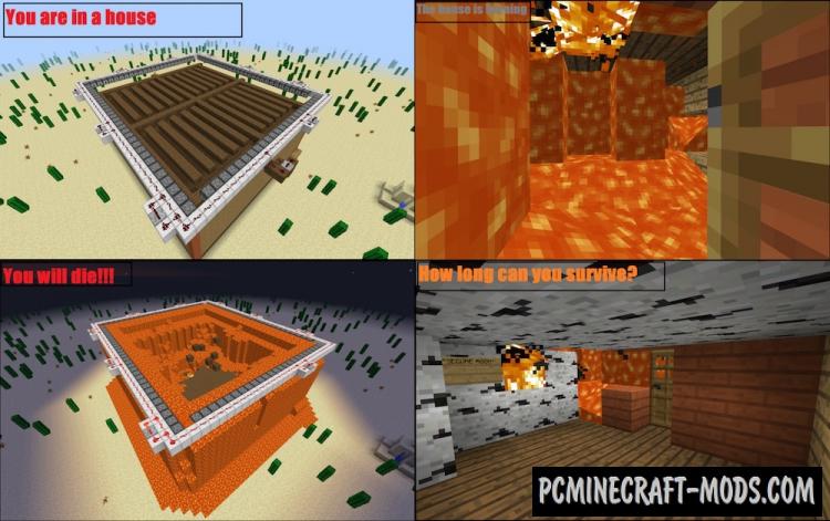 Burning House - Minigame, Puzzle Map For MC