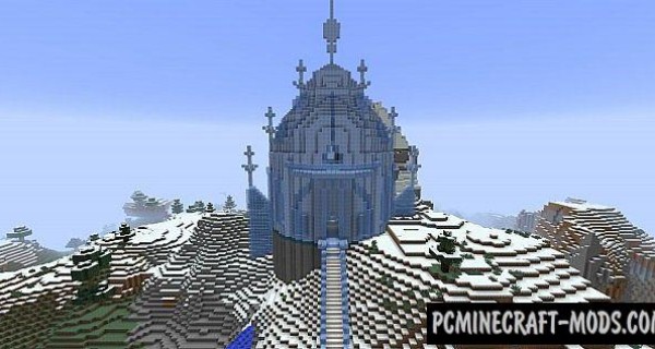 Elsa S Ice Palace Castle Map For Minecraft 1 17 1 16 5 Pc Java Mods