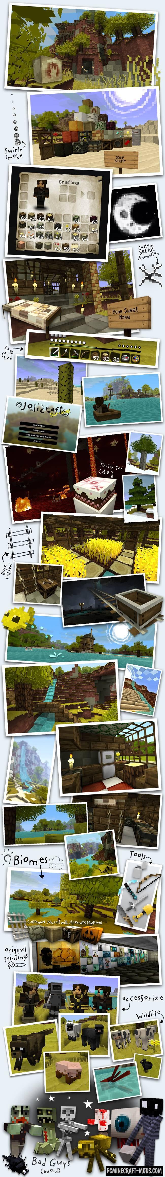 Jolicraft 16x Resource Pack For Minecraft 1.20.2, 1.20.1, 1.19.4