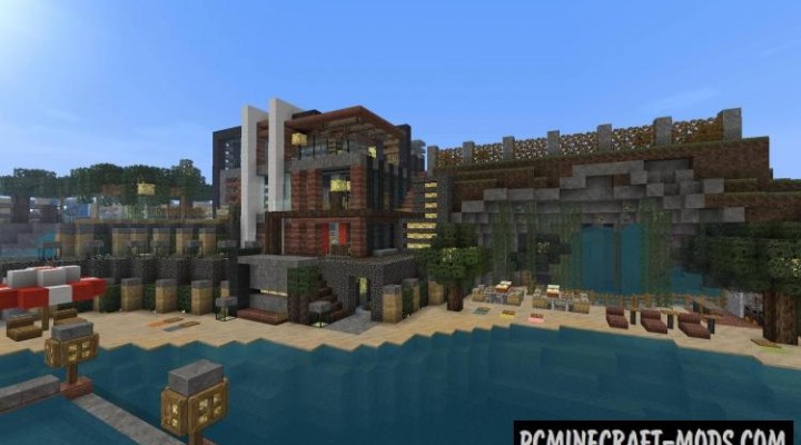 Luxurious Cove House Map For Minecraft