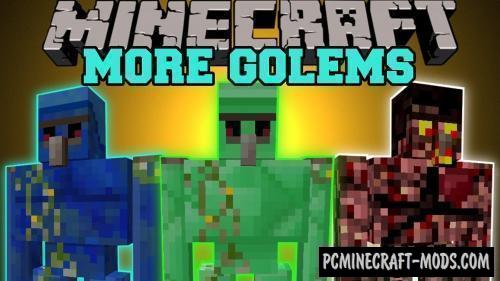 Extra Golems - New Mobs Mod For MC 1.19.2, 1.18.2, 1.16.5, 1.12.2