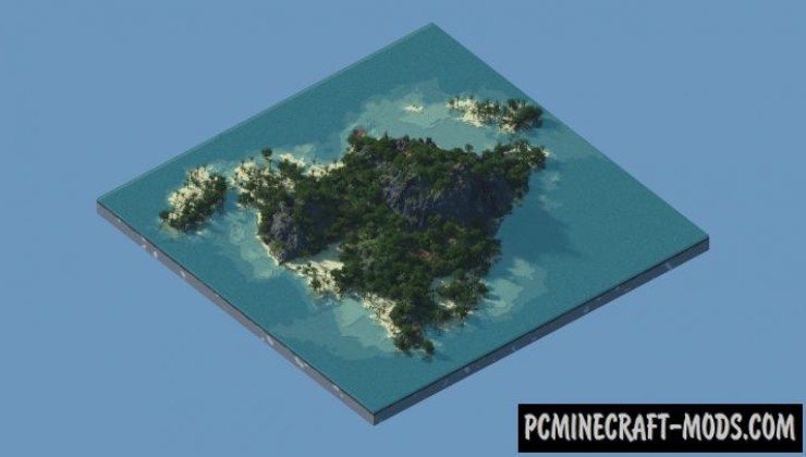 Tropical Paradise - Survival, Terrain Map For MC