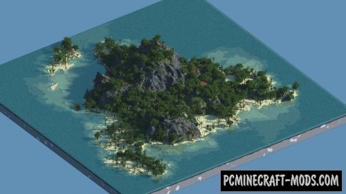 Tropical Paradise - Survival, Terrain Map For MC