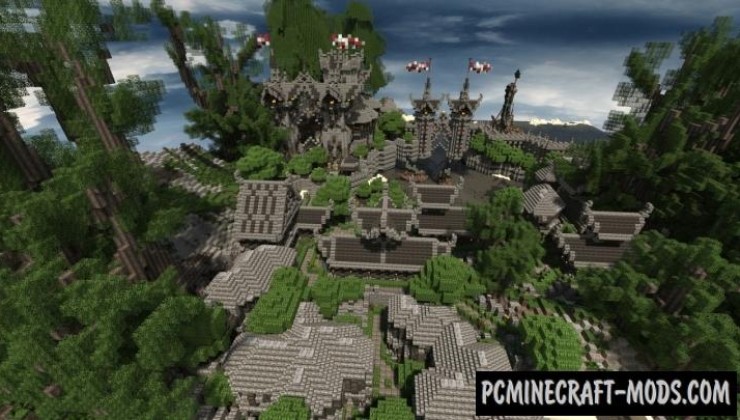 Valkyrin Fortress - Town Map For Minecraft