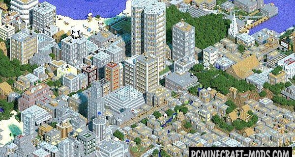 Minecraft карта - Огромный город! - YouTube