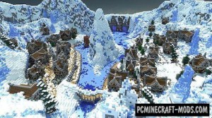 Winter's Secret - Town, Puzzle Map For Minecraft