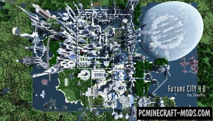 minecraft futuristic city map 1.7.10