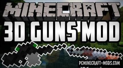 New Stefinus 3D Guns Mod For Minecraft 1.7.10