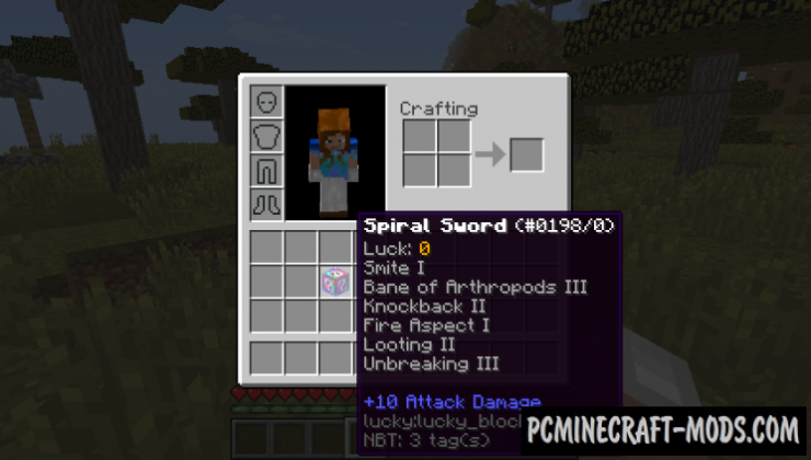 Lucky Block Spiral Mod For Minecraft 1.8.9