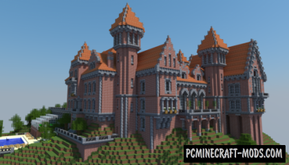 The Red Castle Map For Minecraft