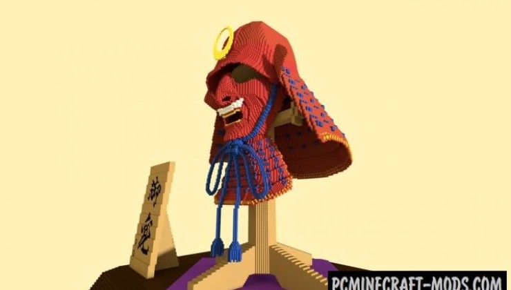 Samurai Helmet - 3D Art Map For Minecraft