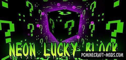 Lucky Block Dark Neon Mod For Minecraft 1.7.10