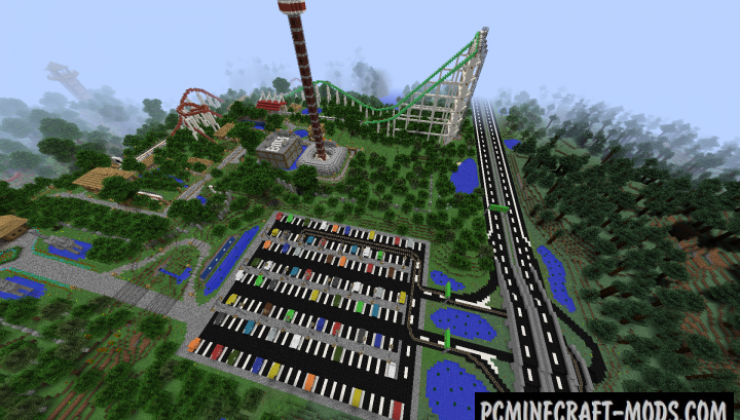 Rollercoaster Park - Buildings Map For Minecraft