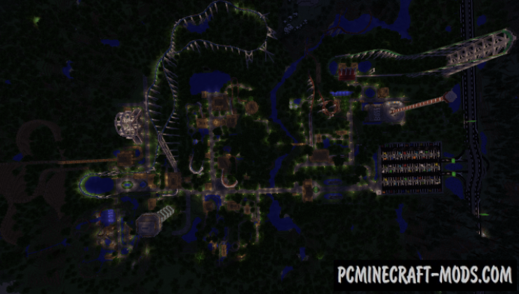 Rollercoaster Park - Buildings Map For Minecraft