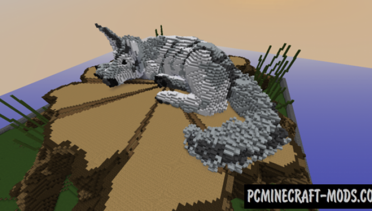 Wolf on a Stump - 3D Art Map For Minecraft