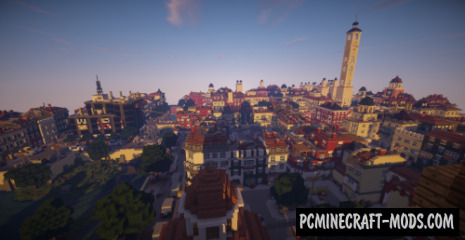 Dying light - City, Buildings Map For Minecraft