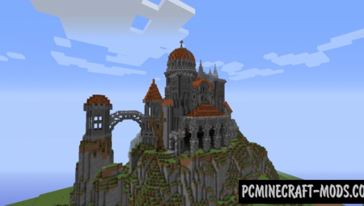 Hillside Castle Map For Minecraft