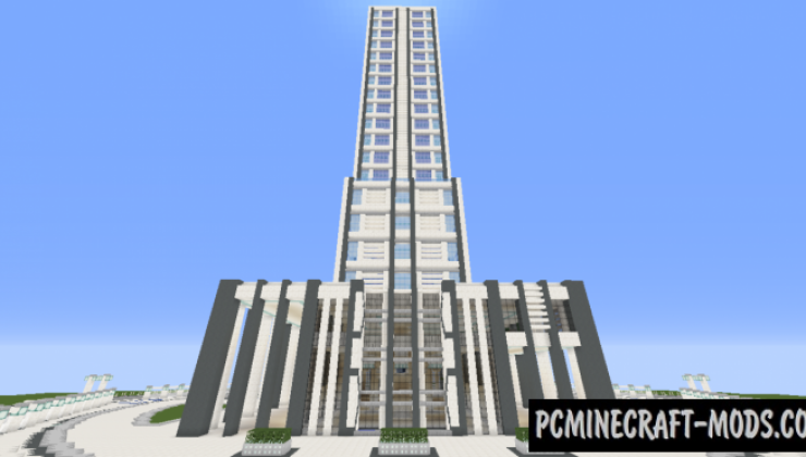 Quartz Tower #8 - Building Map For Minecraft