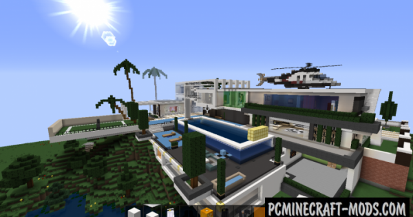 Huge Modern House Map For Minecraft 1.14, 1.13.2  PC Java 