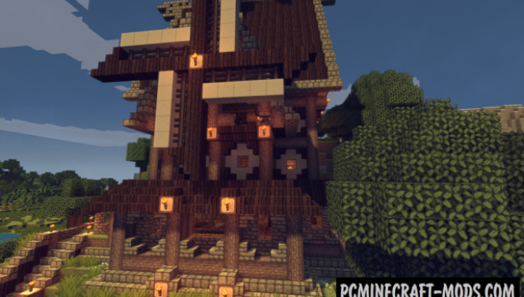 Medieval Windmill House Map For Minecraft