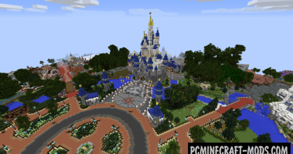 Walt Disney World Magic Kingdom Map For Minecraft 1.14.2 