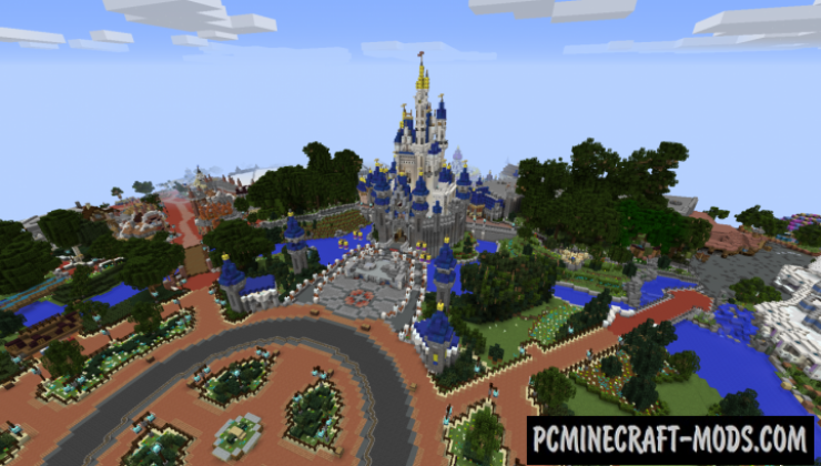 Walt Disney World Magic Kingdom Map For Minecraft 1 16 2 1 15 2