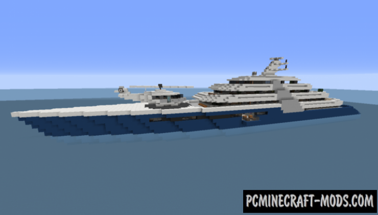 Modern Mega Yacht - House Map For Minecraft