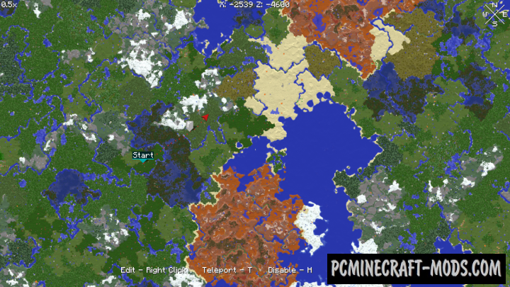 Xaero's World Map Mod For Minecraft 1.12.2, 1.11.2, 1.10.2 