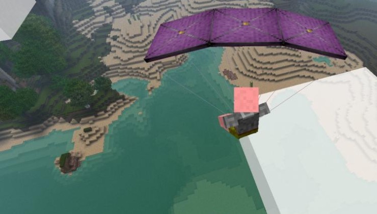 Parachute - Tool Mod For Minecraft 1.15.2, 1.14.4