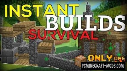 Instant Survival Buildings Command Block MC 1.10.2, 1.9.4