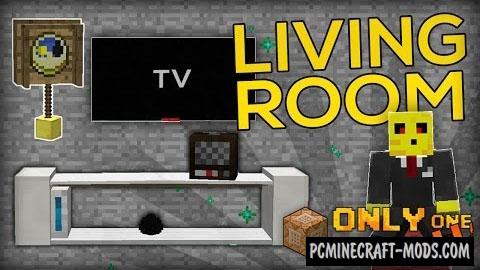 Living Room Furnitures Command Block For Minecraft 1.9.4, 1.9