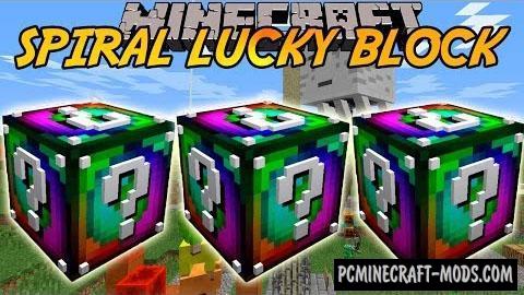 Lucky Block Spiral Mod For Minecraft 1.8.9