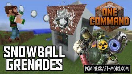Snowball Grenades Command Block For Minecraft 1.9