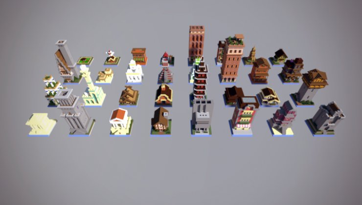 Chunk World - Buildings Map For Minecraft