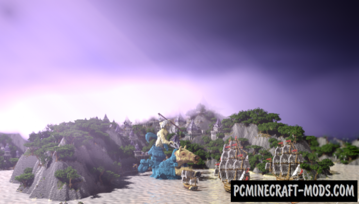 Azul Islands - 3D Art, Town Map For Minecraft