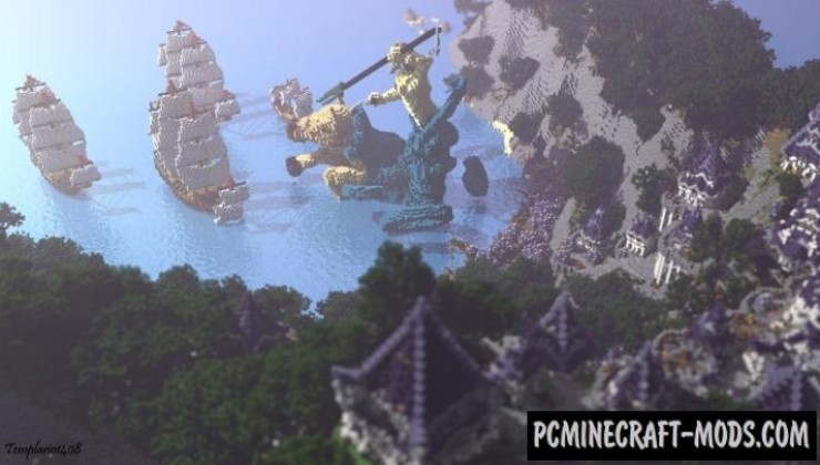 Azul Islands - 3D Art, Town Map For Minecraft