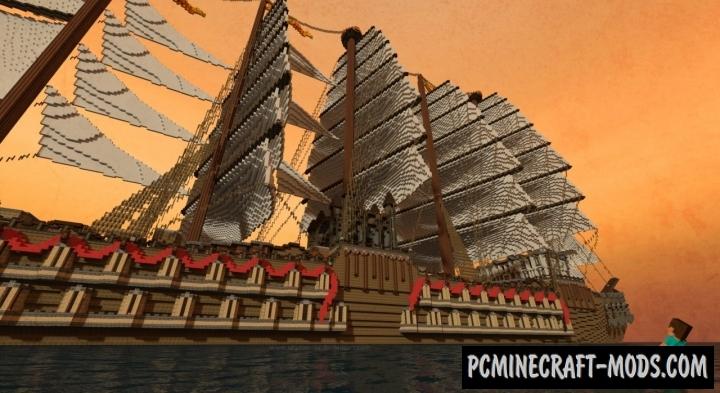 Giant Ship - 3D Art Map For Minecraft