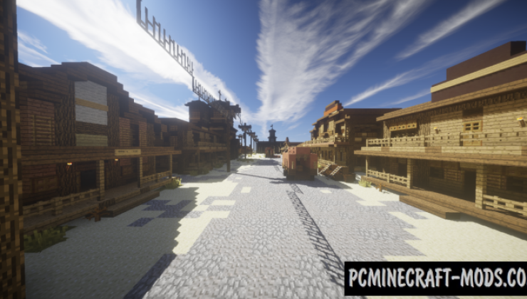 Outlaws - Town, Terrain Map For Minecraft