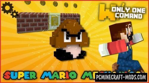 Super Mario mechanics Command Block For Minecraft 1.8.9