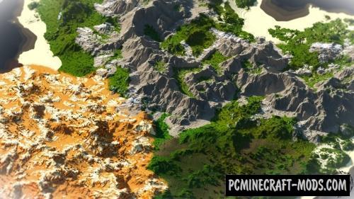 4000x4000 Custom Terrain Map For Minecraft