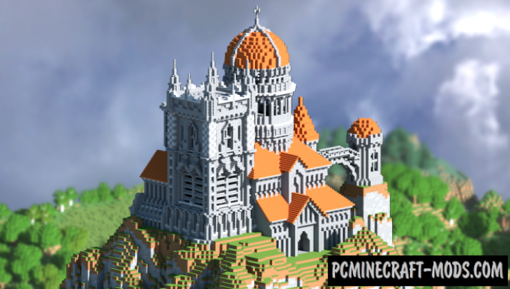 Hillside Castle Map For Minecraft