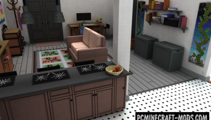 Living Room - House Map For Minecraft