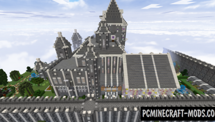 Angelville Castle Midevil - Town Map Minecraft