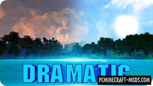 Dramatic Skys HD 128-512x Texture Pack For MC 1.20.1, 1.19.4