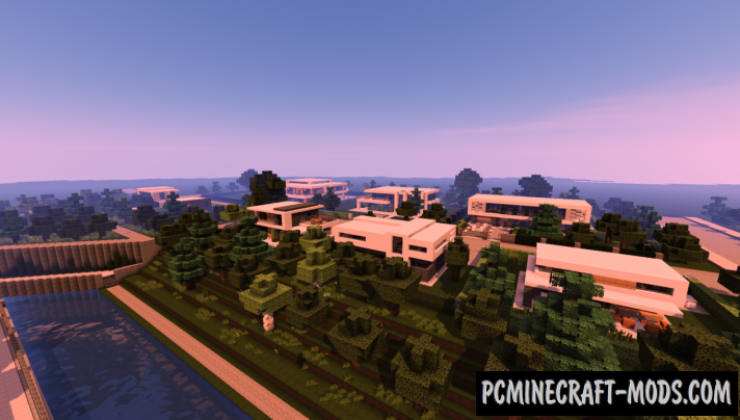 Modern Suburb - City Map For Minecraft