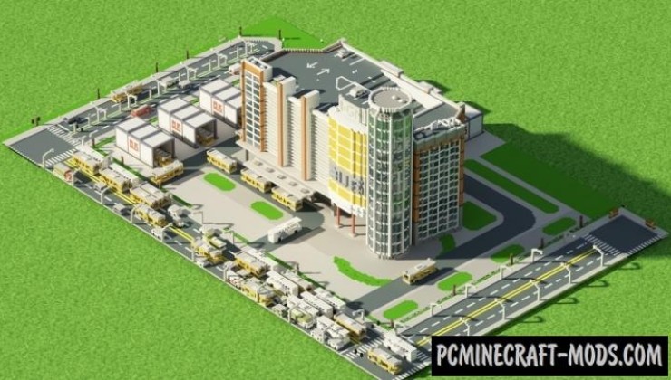 Simcity - Buildings, City, Houses Map For Minecraft