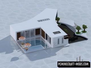 Huge Modern Villa - House Map For Minecraft