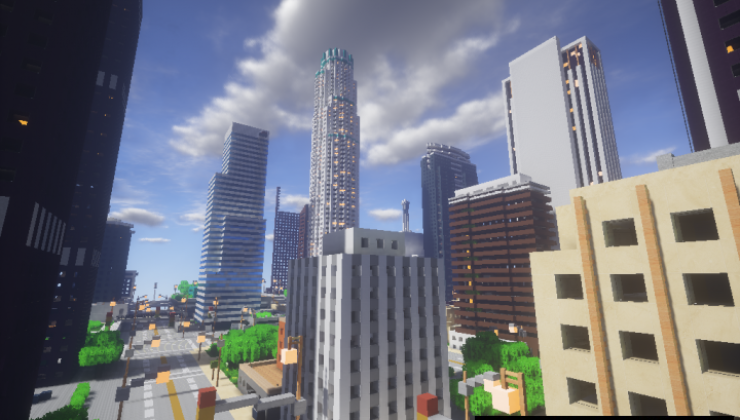 Downtown Los Angeles - City Map For Minecraft