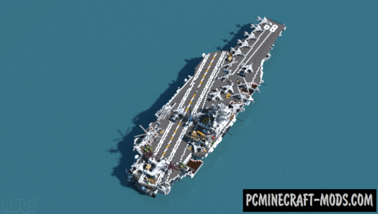 USS Nimitz - 3D Art Map For Minecraft